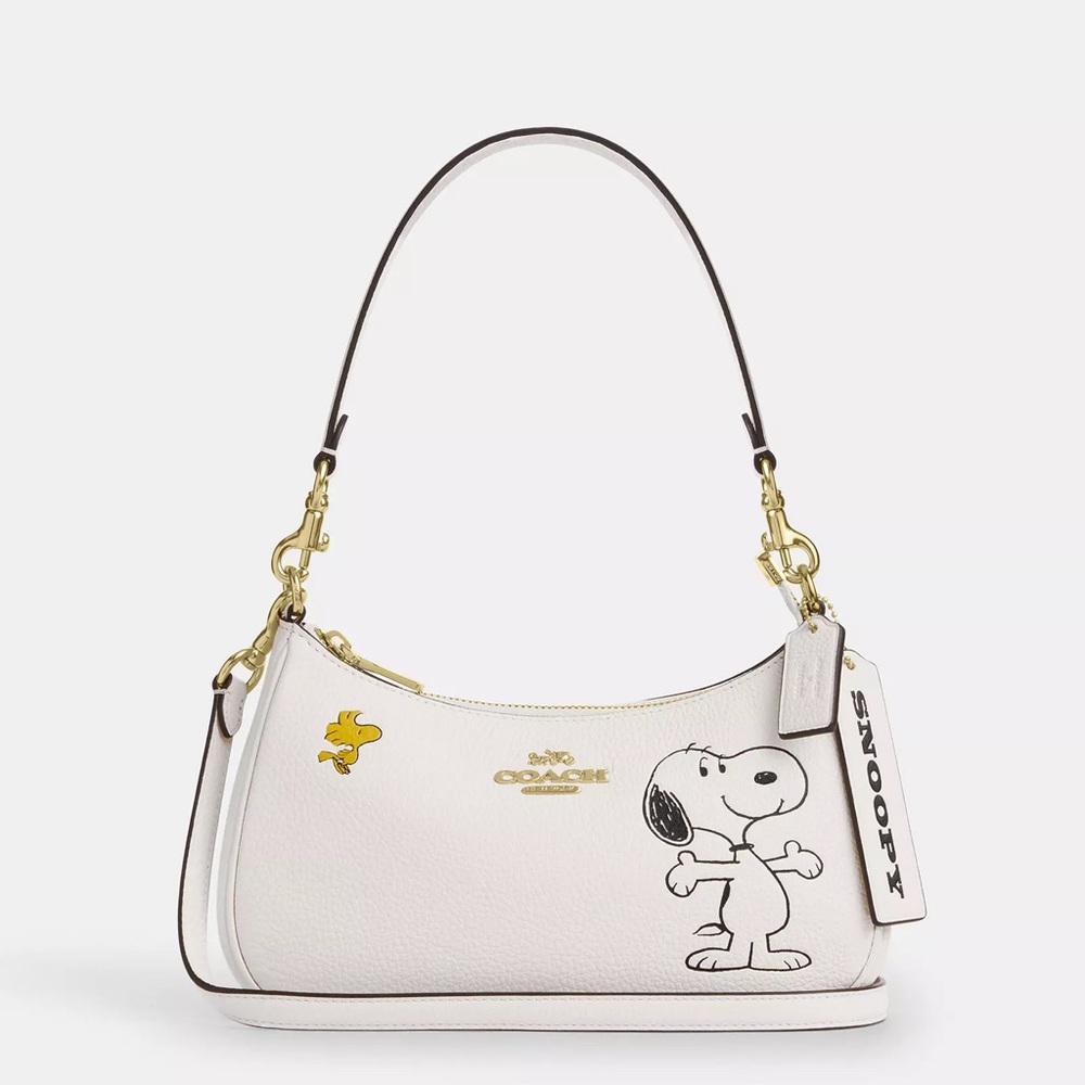 Coach White Snoopy Shoulder Bag